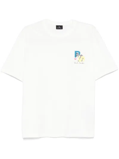 Ps By Paul Smith Zebra-print T-shirt In White