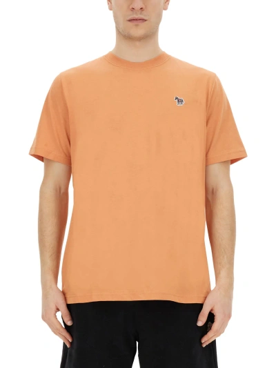 Ps By Paul Smith Zebra T-shirt In Orange