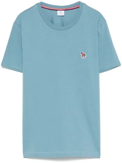 Ps By Paul Smith Zebra T-shirt In Blue