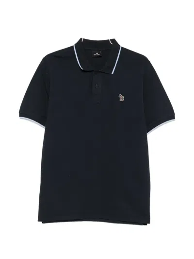 Ps By Paul Smith Ps Paul Smith Zebra Logo Cotton Polo Shirt In Animal Print
