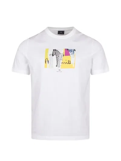 Ps By Paul Smith Ps Paul Smith Zebra Graphic T-shirt In White