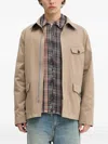 Ps By Paul Smith Stone Cotton Short Jacket Brown In Neutral