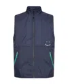 Ps By Paul Smith Zip-up Hooded Gilet In Blue