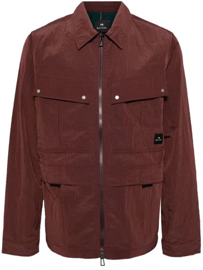 Ps By Paul Smith Zip-up Jacket In Red