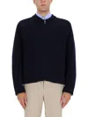 Ps By Paul Smith Ps Paul Smith Zippered Cardigan In Blue