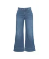 Ps. Don't Forget Me Ps Dont Forget Me Cropped Flared Jeans With Washed Effect In Blue
