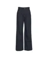 Ps. Don't Forget Me Dark Indigo Cropped Wide-leg Jeans With Classic Five-pocket Styling In Black