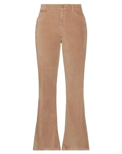 Ps. Don't Forget Me Woman Pants Camel Size 32 Cotton, Modal, Elastane In Beige