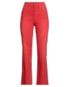 Ps. Don't Forget Me Woman Pants Red Size 27 Cotton, Elastane