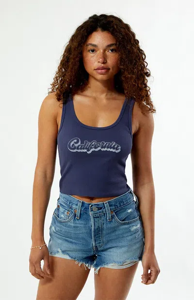 Ps / La Women's California Tank Top In Navy In Multi