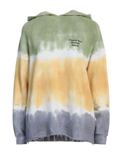 Psc Woman Sweatshirt Yellow Size L Cotton, Polyester