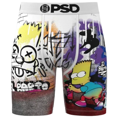 Psd Mens  Bart Bomb Underwear In White/yellow/multi