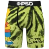 Psd Mens  Bart Simpson Tie Dye Underwear In Green/yellow/black