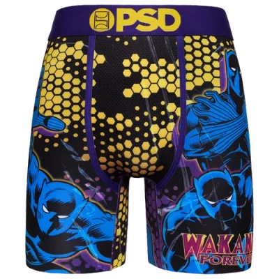 Psd Mens  Black Panther Underwear In Purple/yellow/blue