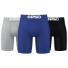 Psd Mens  Blue Solid 3 Pack In Grey/black/blue