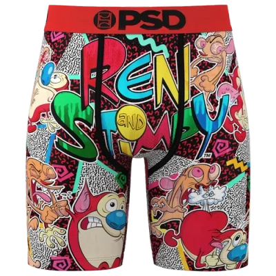 Psd Mens  Bp Skulls Glow Briefs In Red/multi