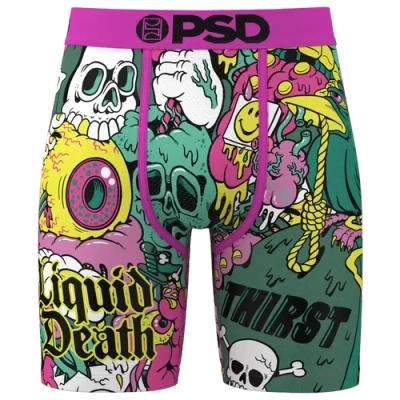 Psd Mens  Death Drip Underwear In Green/multi