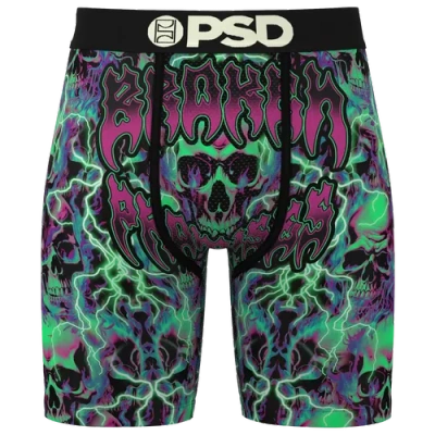 Psd Mens  Falcon Cap Briefs In Glow Green/blue/black