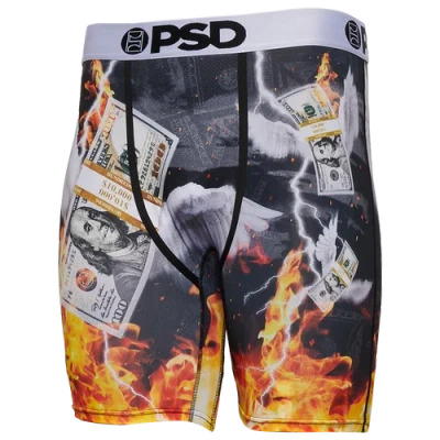 Psd Mens  Fly Money Underwear In Black/orange/grey