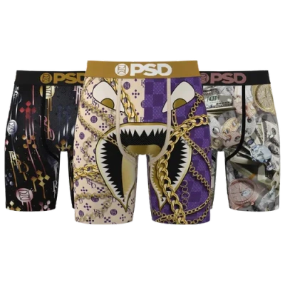 Psd Mens  Graphic Briefs 3 Pack In Multi