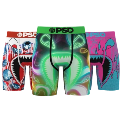 Psd Mens  Graphic Briefs 3 Pack In Multi