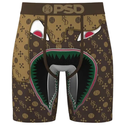 Psd Mens  Luxe Drips Underwear In Brown/green/red