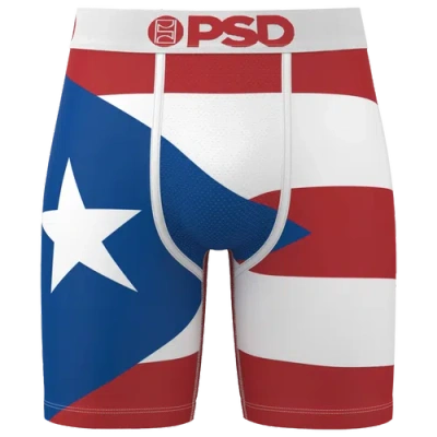 Psd Mens  Puerto Rico Underwear In Red/white/blue