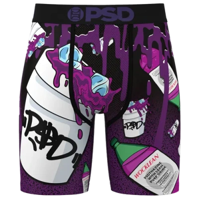 Psd Mens  Purp Wock Underwear In Black/purple