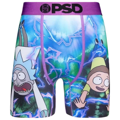 Psd Mens  Rick & Morty Time Travel Underwear In Blue