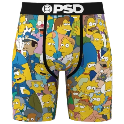 Psd Mens  Simpson Squad Underwear In Black/yellow/multi