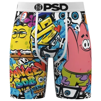 Psd Mens  Spongebob Street Underwear In Pink/blue/yellow