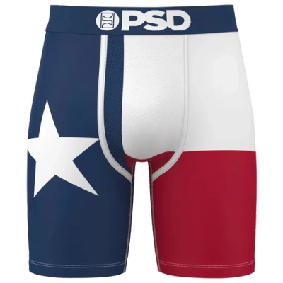 Psd Mens  Texas Underwear In White/red/blue