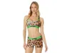 Psd Playboy Pop Sports Bra Womens Multicolor Leopard Print Stretch Buu382 In Brown