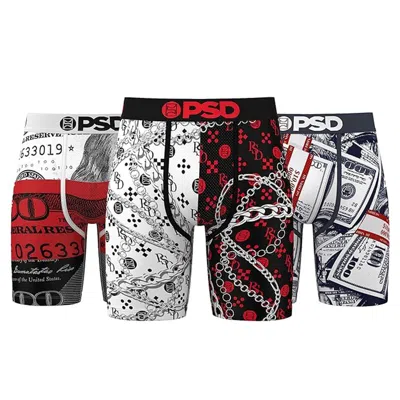 PSD RETRO RICH UNDERWEAR MEN'S MULTI STRETCH BOXER BRIEF 3-PACK APP1472