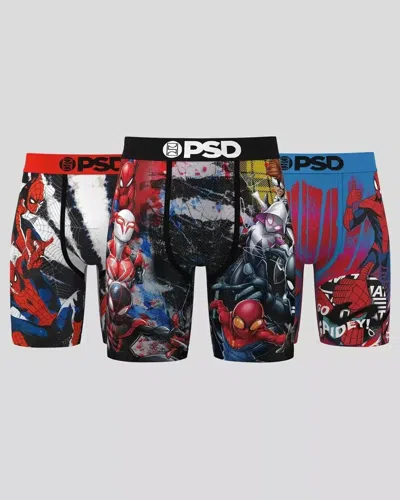 Psd Spider-man Underwear Men Multicolor Stretch Boxer Brief 3-pack App1594 In Gold