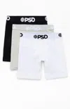 Psd Underwear 3 Pack Solid Color Boxer Briefs In Multi