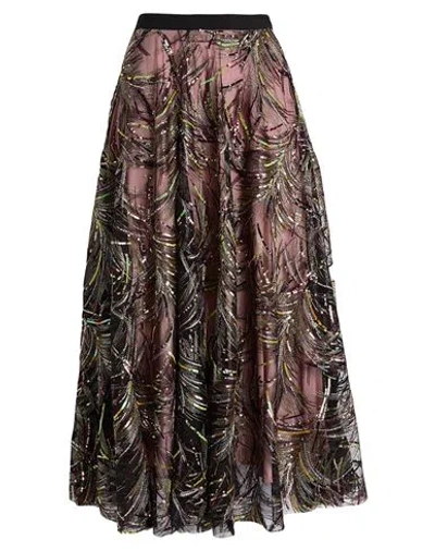 Psophĺa Woman Midi Skirt Mauve Size 6 Polyester, Rayon, Viscose In Multi