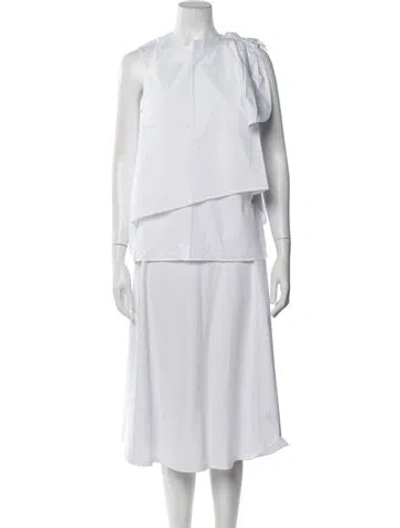 Pre-owned Psophia Asymmetrical Sleeveless Top W/ Tags In White