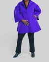 Psophia Bell Sleeve Lady Coat In Blue Bonnet In Blue