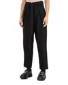 Psophia Belted Pleated Pants In Black In Black