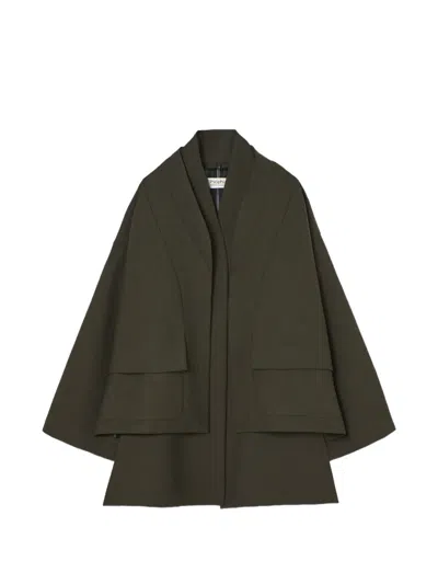 Psophia Bnada Layered Panelled Jacket In Green