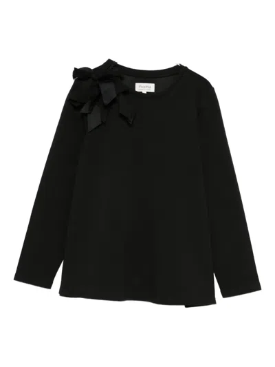 Psophia Bluse Mit Schleifendetail In Black