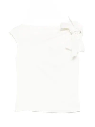 Psophia Bow-detail Top In White