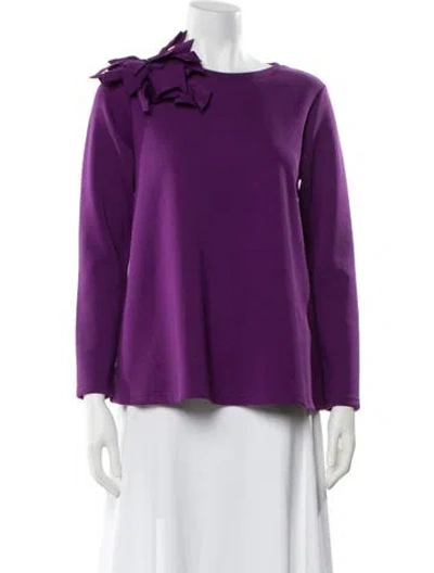 Pre-owned Psophia Crew Neck Long Sleeve Top In Purple