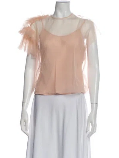 Pre-owned Psophia Crew Neck Short Sleeve Top In Pink