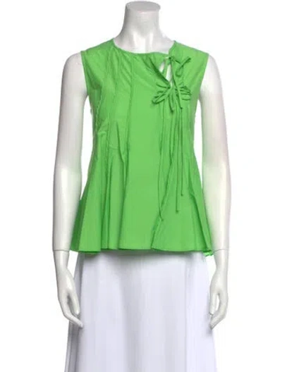 Pre-owned Psophia Crew Neck Sleeveless Top In Green