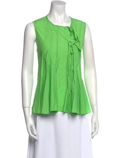 Pre-owned Psophia Crew Neck Sleeveless Top In Green
