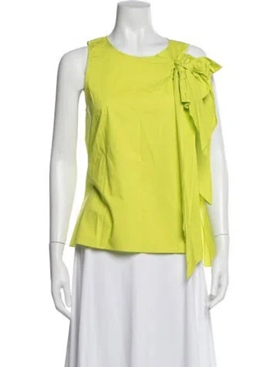 Pre-owned Psophia Crew Neck Sleeveless Top W/ Tags In Yellow