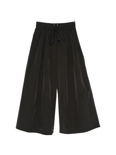 Psophia Drawstring-waist Pleated Palazzo Pants In Black