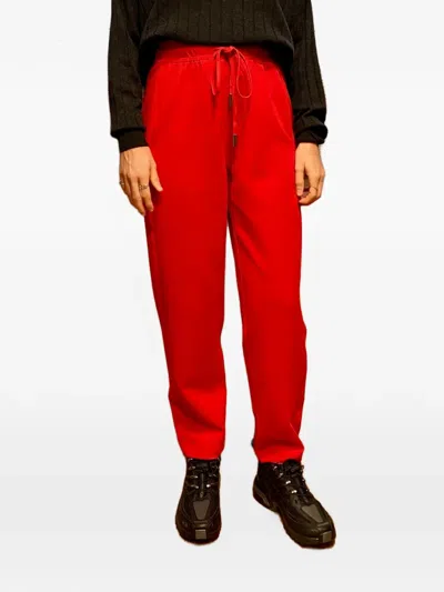 Psophia Drawstring-waist Track Pants In Red